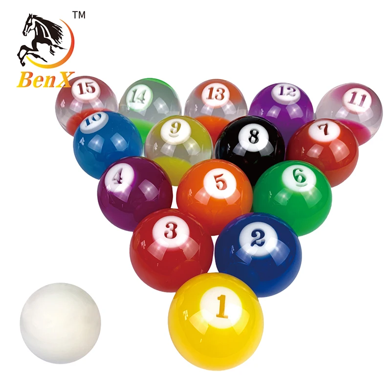 transparent crystal pool ball Benxiao transparent  pool ball set 57.2mm billiard ball hot sale