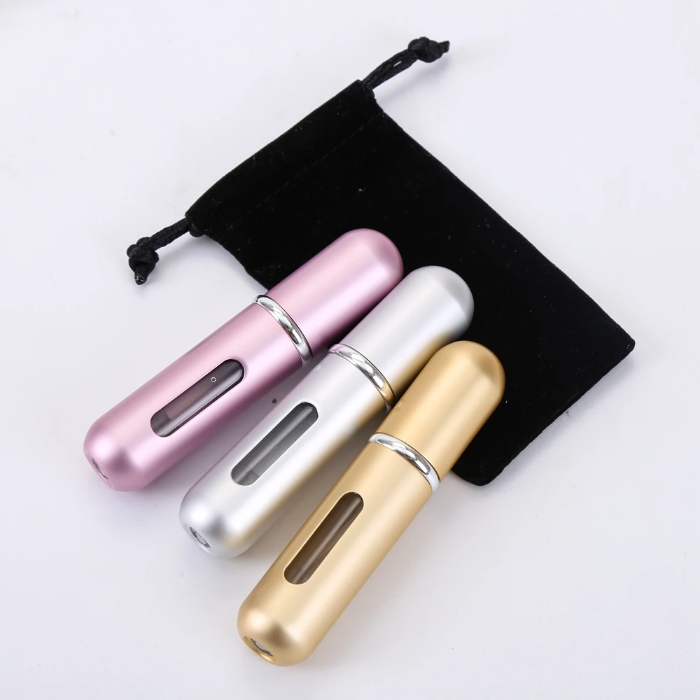 5 мл Легкий в путешествии набор алюминиевых парфюмерных распылителей