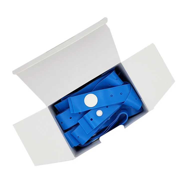 Quick Release Disposable medical Latex free button rubber Tourniquet with Hole