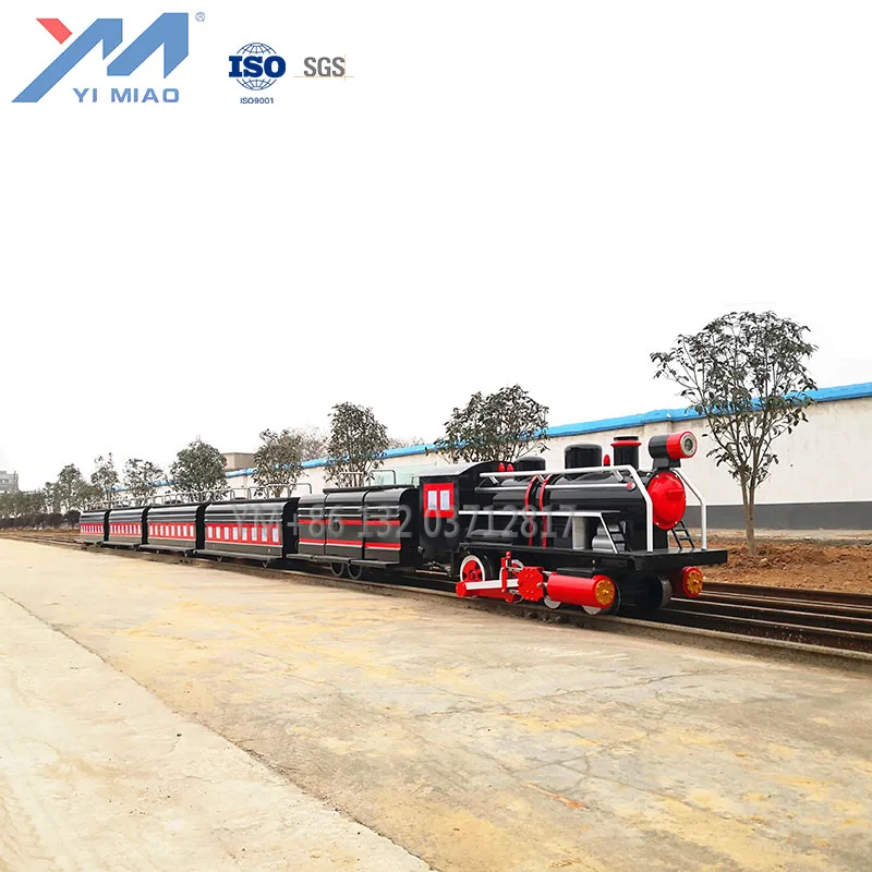 Factory Direct Sale  large railway ride in an amusement park amusement track train