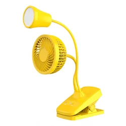 Оптовая продажа, портативный Настольный вентилятор для лампы, 4000 мАч, Перезаряжаемый USB мини-вентилятор, вентиляторы с воздушным охлаждением для кабинета и офиса