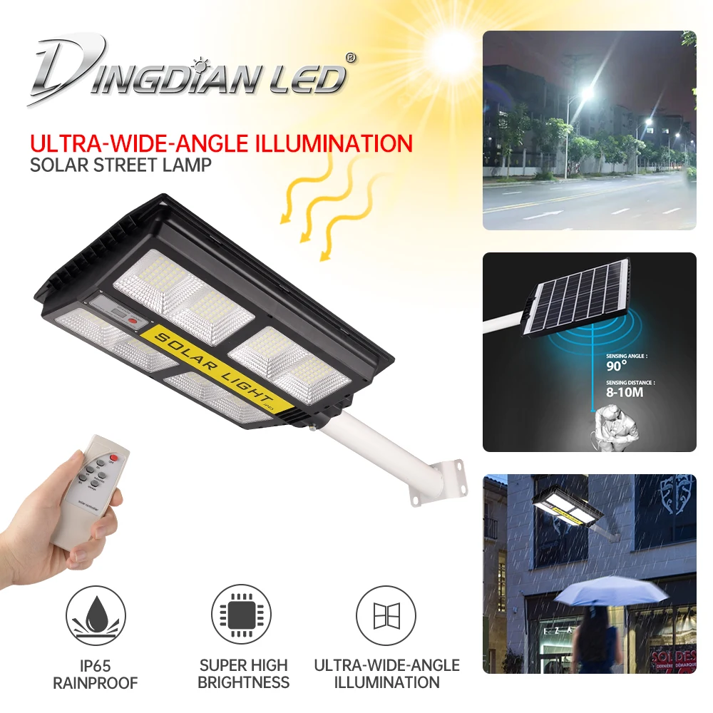New Solar Garden Light Integrated All in One Solar Power Street Light Outdoor IP65 Waterproof Lamp LED 90 80 ABS 200w DC 6V 100