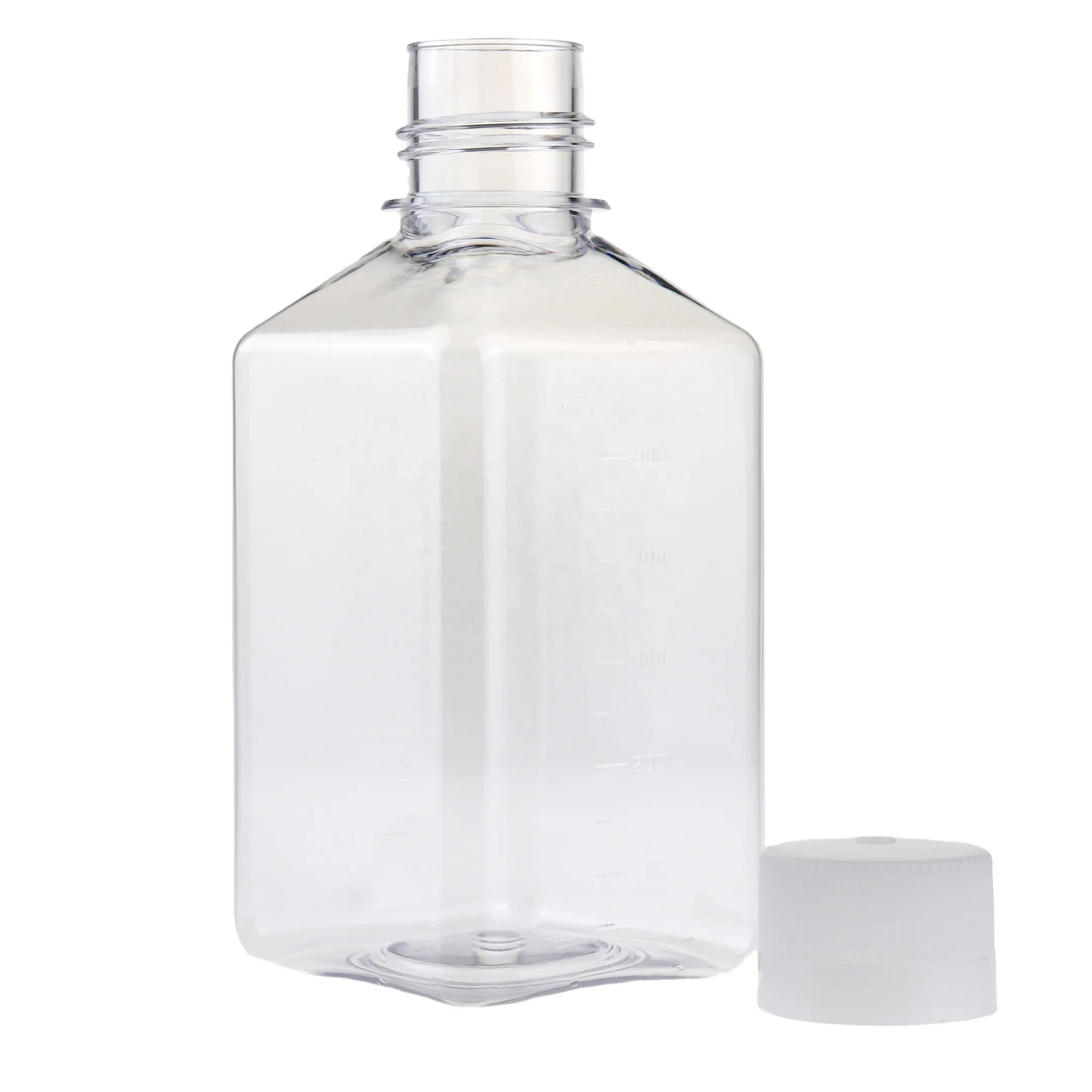 G0500 Lab Supplies Sterile DNase RNase Free 500ml empty transparent sterile PETG Media bottles for fetal bovine serum