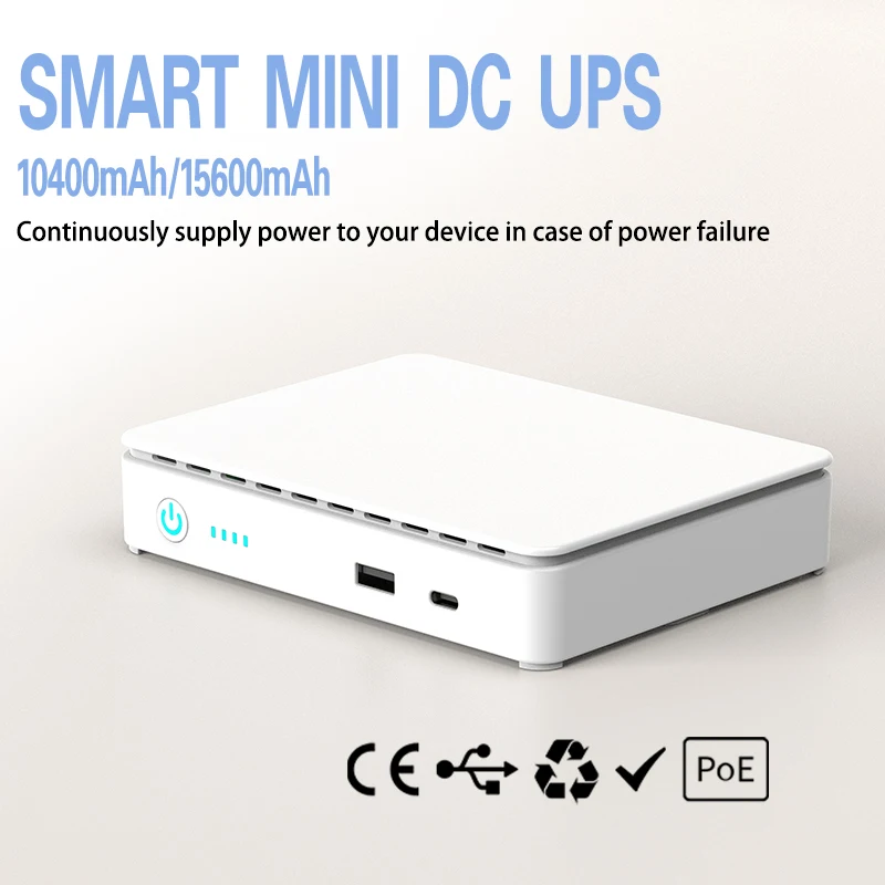 Uninterruptible Power Supplies 5v 9v 12V UPS 10400mah Mini UPS for Wifi Router and modems Battery Backup DC UPS