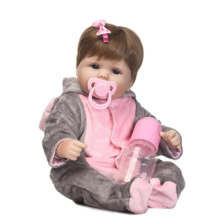 NPK wholesale cute reborn baby doll soft real touch silicone vinyl doll lovely baby best toys and gift for children