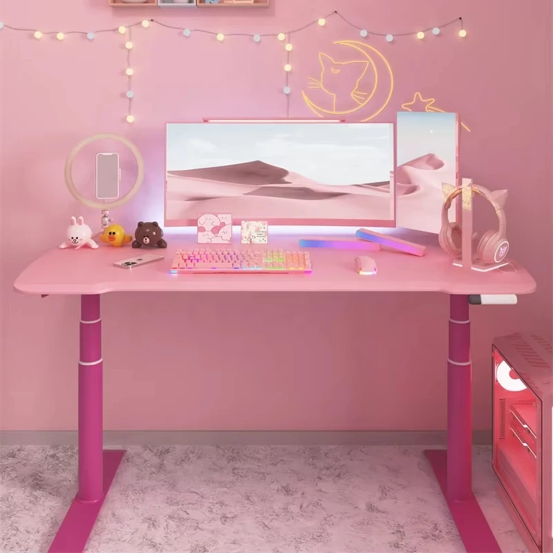 Высококачественный регулируемый по высоте стол из волокна игровой подъемник офисная мебель рабочие станции умный с двойным двигателем