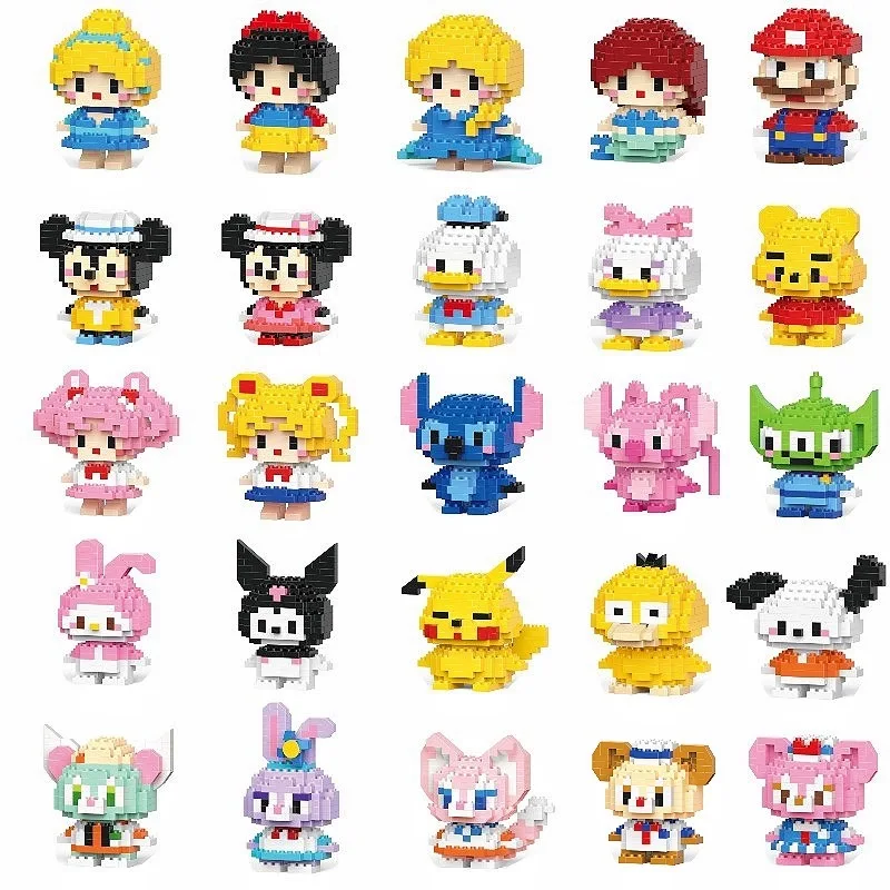3D Building Blocks Puzzle Toy Mini Monsters Kit Gifts Micro Small Particle Building Blocks Sets