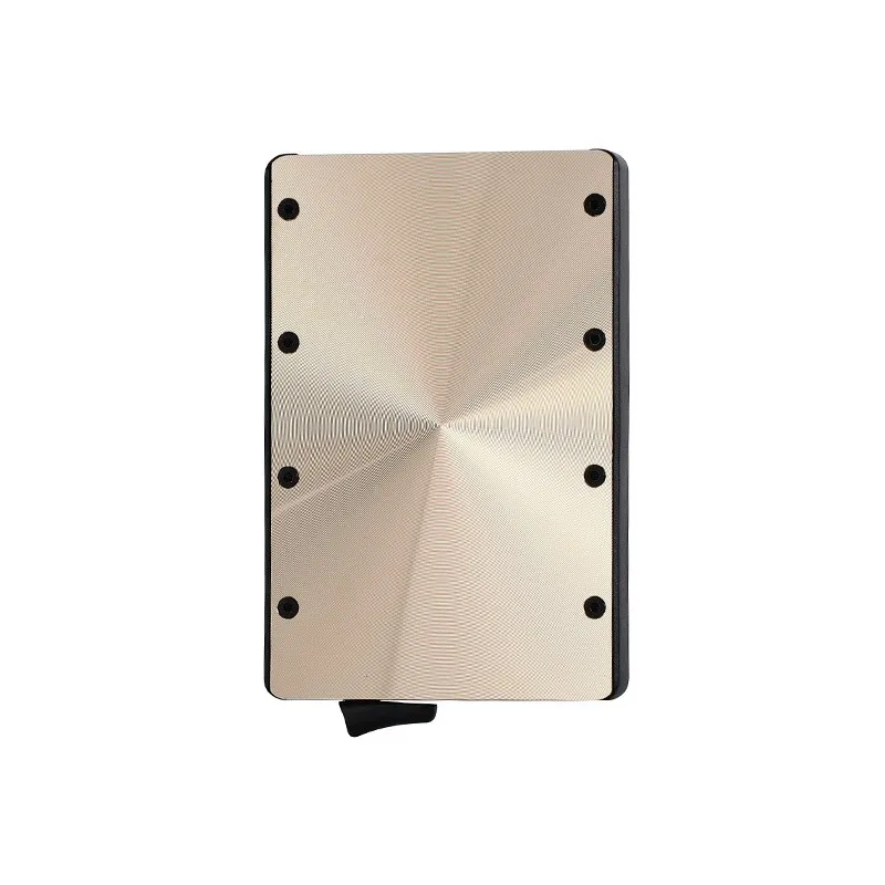 OEM CD pattern women popup wallet metal business card case aluminium credit card holder