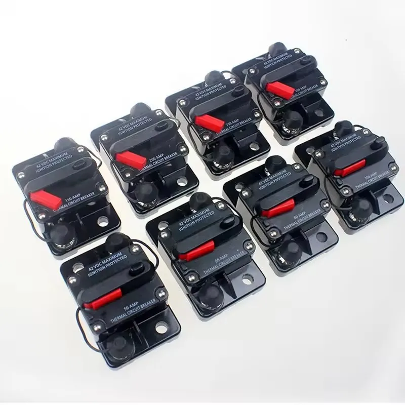 12 v 48v Dc Водонепроницаемый морской автоматический выключатель ручной сброса Inline предохранитель для лодки яхты вольт