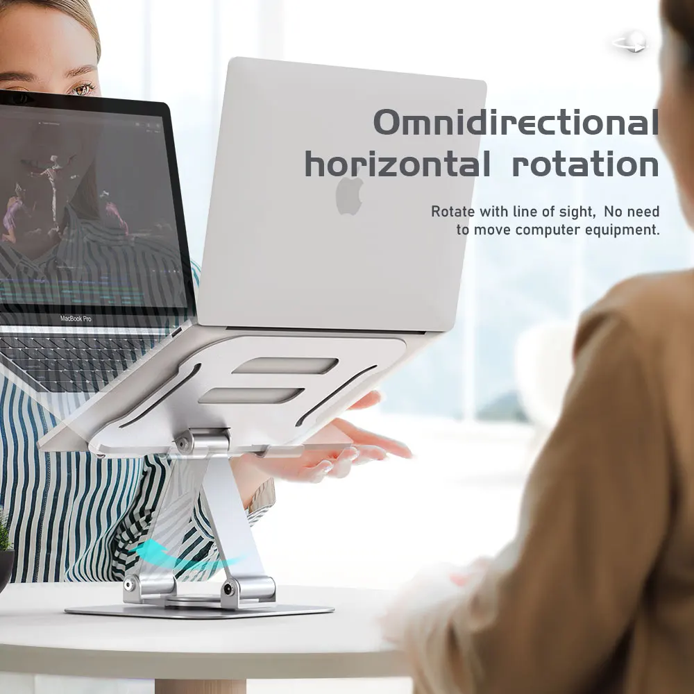 luxury 360 degree rotatable Aluminum Tablet Stand Adjustable For Macbook PC Computer Stand For iPad Holder Laptop Holder Base