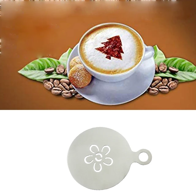 Customized design art coffee stencil barista tools