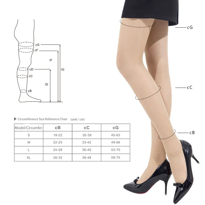 15-21mmhg medical compression stockings anti-embolism socks to prevent varicose veins socks thigh high for teachers and nurses