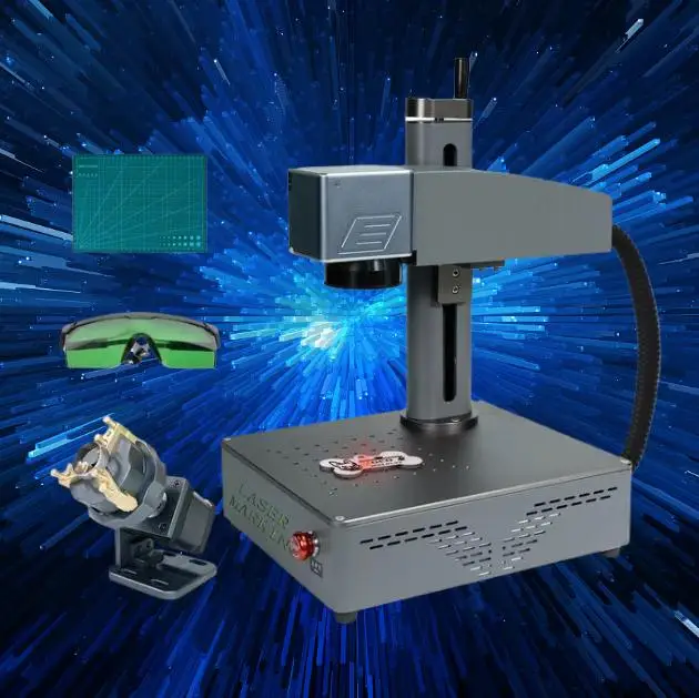 DAJA S4 Portable Mobile 1325 80w 100w Gun Stock Id Card Jewelry Aluminum Marking Fiber Laser Engraving Machine