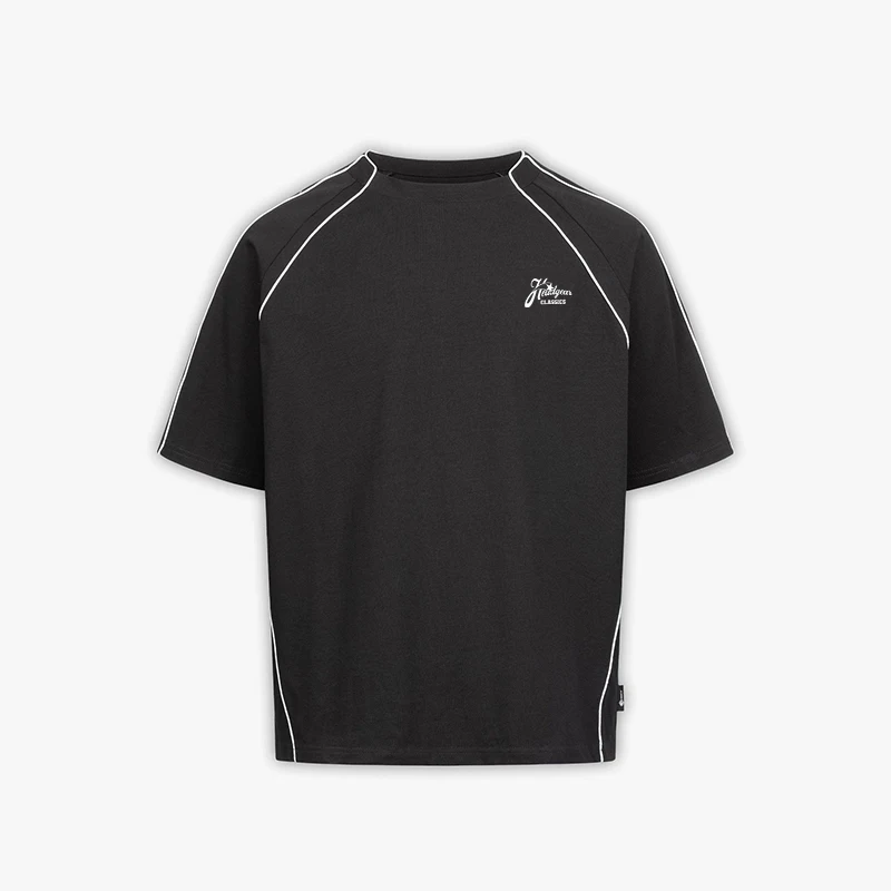 TF Custom Black Football Shirts Embroidery Logo Fashion Retro Patchwork Design OEM Soccer Jersey