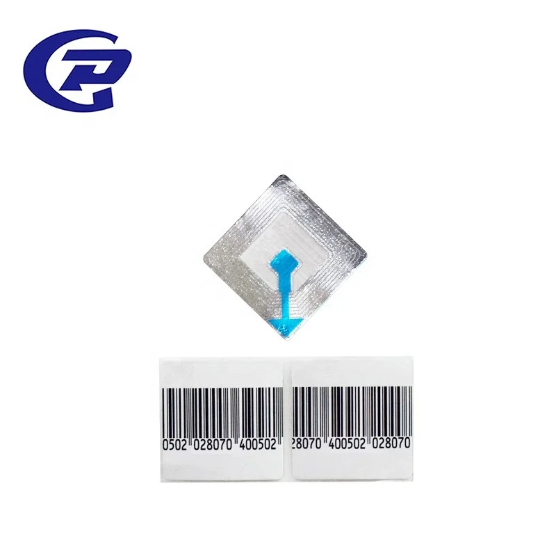 Retail Store EAS 8.2MHz Barcode Anti Theft Soft Sticker 40*40MM RF DR Label