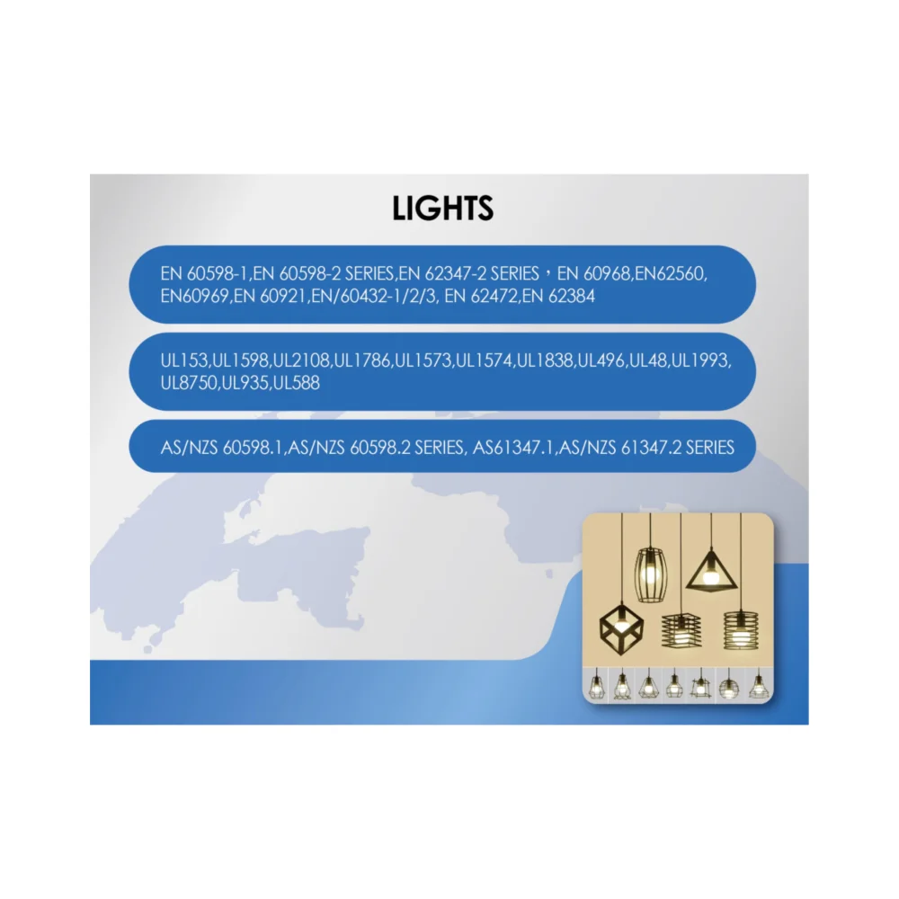 UL standard Professional to provide Lighting products testing