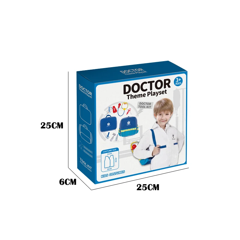 Лидер продаж, обучающая детская форма-хирург из 8 предметов, медицинская ролевая игра, набор игрушек с аксессуарами, набор игрушек для врачей