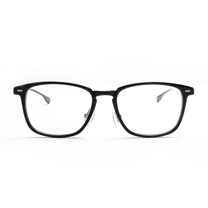 Пластиковая оправа, титановая оптическая оправа, модная цельная висковая оправа, высококачественные оптические очки на заказ, легкий Чехол для очков OEM