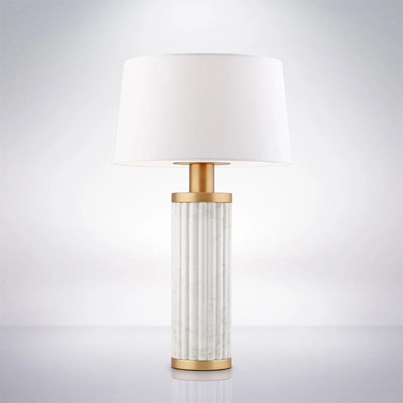 New Fashion Design Wholesale Hotel Bedside Home Decor Ceramic Side Table Lamp With White Fabric Shade