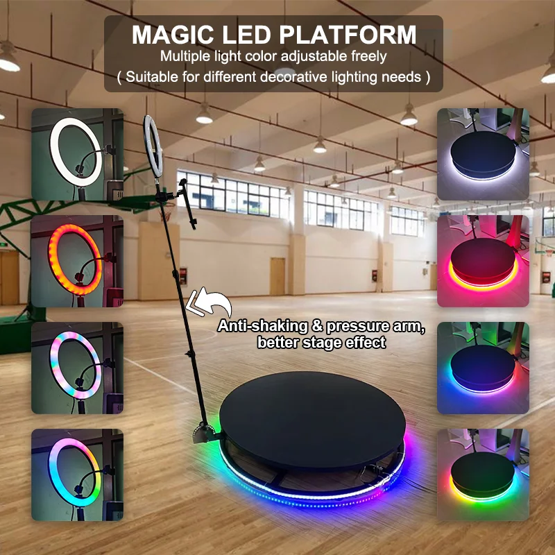 Photobooth 360 Spinner Photobooth Enclosure Photo Booth Machine Camera Portable Ipad Selfie 360 Video Photo Booth Automatic 68 80 100 120 Cm