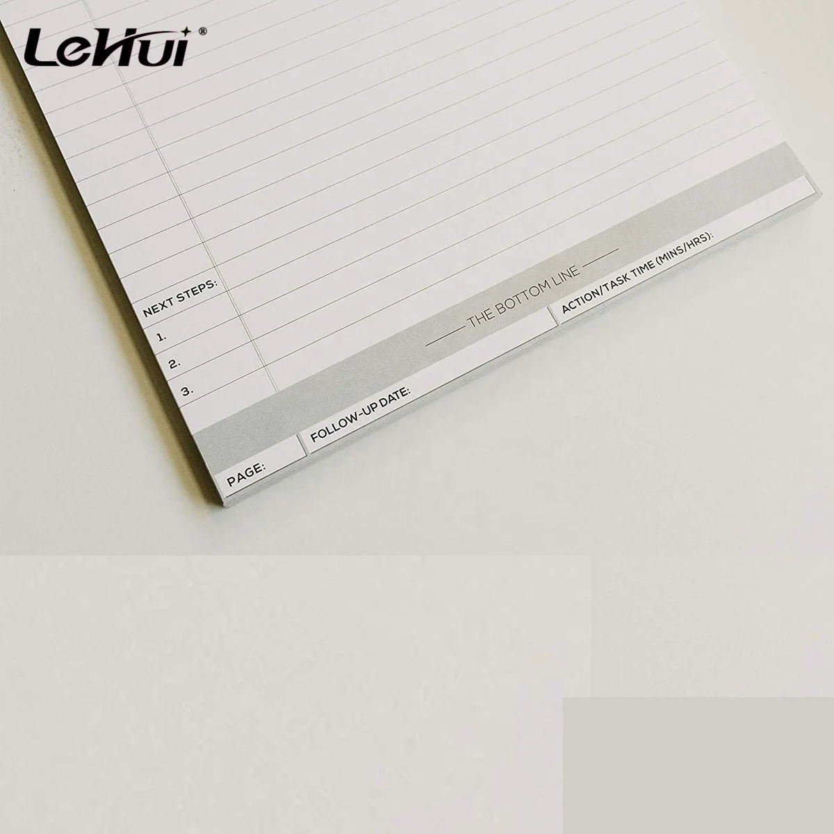 Office Stationery 8.5X11.75' White Quality Paper List Writing And Organizational Rule Legal Pad With Summary Actionable Fields