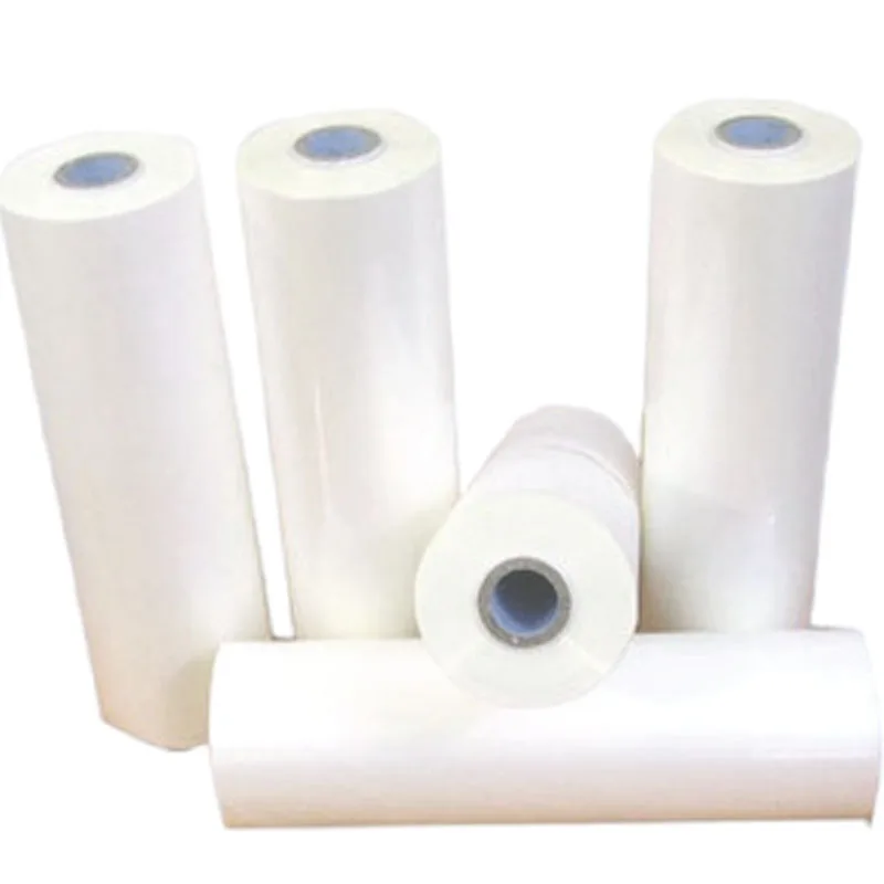 Single side anti roll coating non bending pet self-adhesive film hot mounting pre coating high transparent anti curl bright film