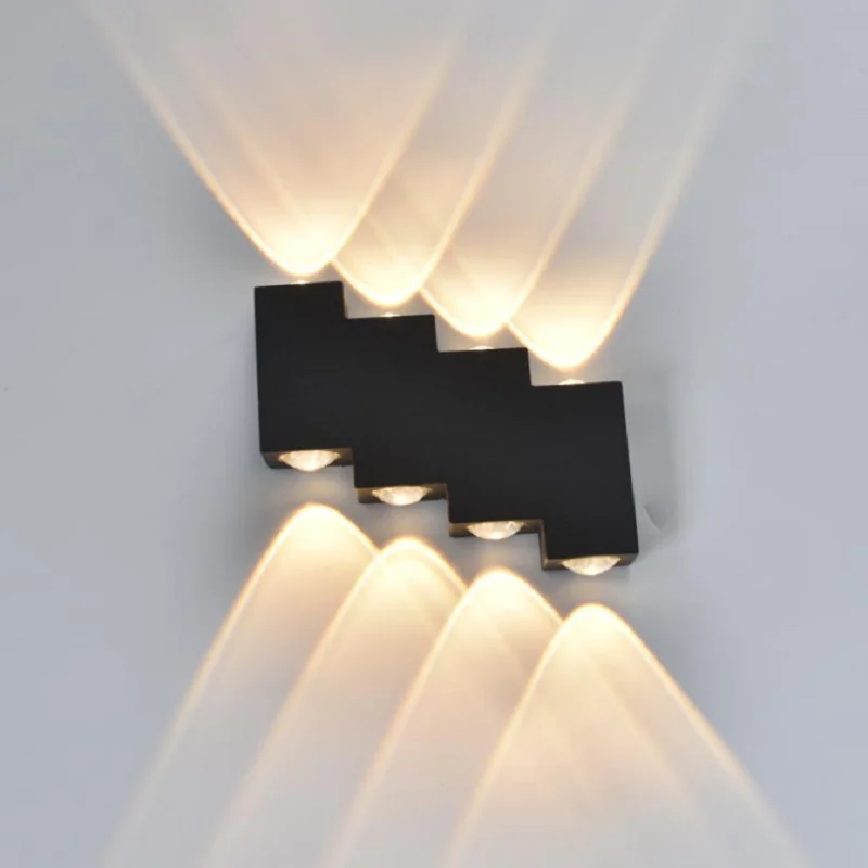 Hot Sales Wall Mounted Up And Down Wall Light 4w 6w 8w Waterproof Porch Outdoor Sconce Stairs LED Wall Lamp