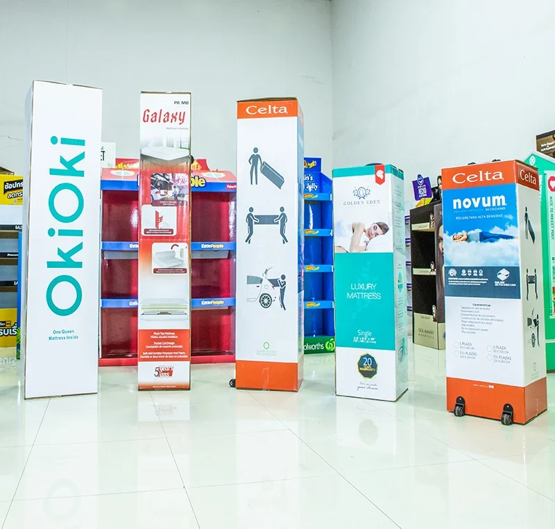Customer Logo Printed Cardboard Corrugated Large Bathroom Products Packaging Boxes For Spring Rolled Up Queen Twin Size Mattress