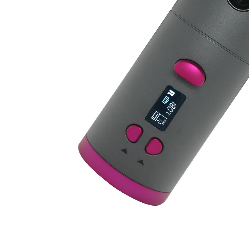 USB Rechargeable Wireless Automatic Hair Curler, LCD Display Hair Curler Auto Design Rotating Curling Iron Automatic Wand Roller