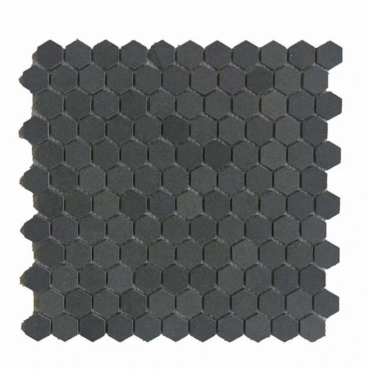Exterior Wall Floor Tile Outdoor Indoor Natural Stone Hexagon Basalt Mosaic Marble Mosaic Tile For Kitchen Bathroom