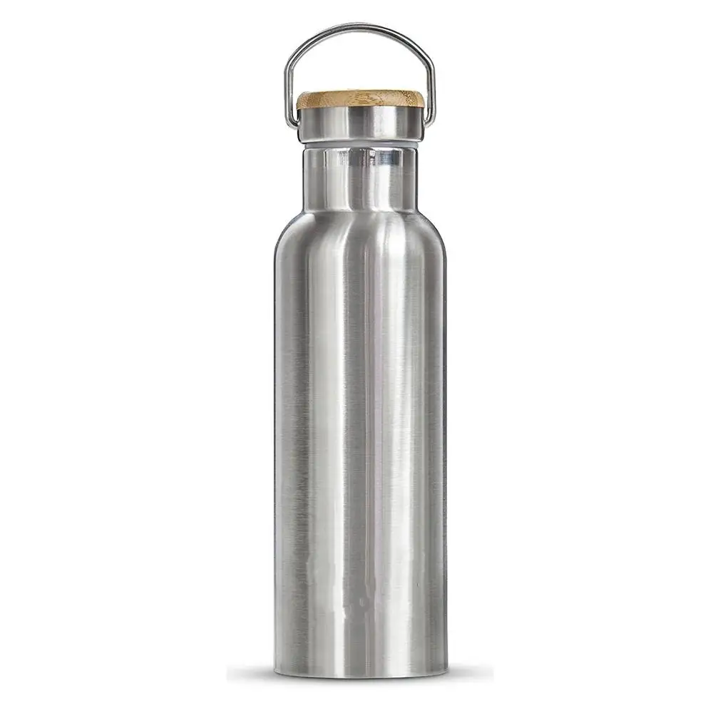 В наличии 500 мл 750 индивидуальные любых цветов высококачественные вакуумные изолированные из нержавеющей стали 304 спортивные бутылки для воды с бамбуковой крышкой