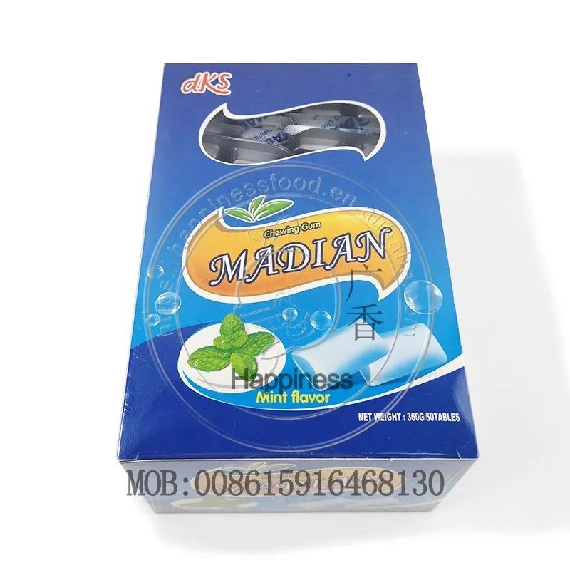 Fresh fruit flavor energy mint chewing gum tablet cool bubble gum