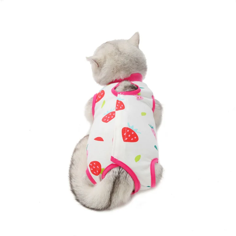 Fruit print surgical clothes for cat sterilization suit grooming clothes pet dogs cats clothing apparel wholesale