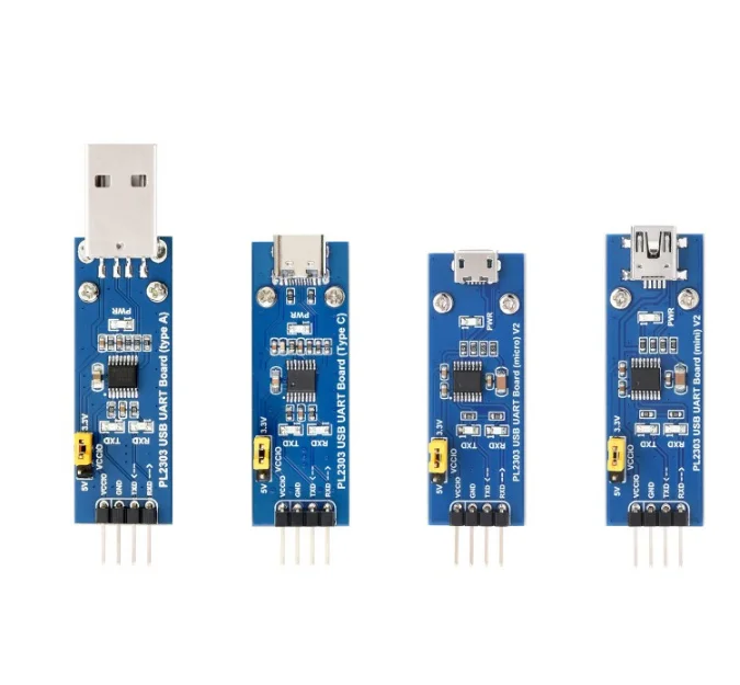 PL2303 USB To UART (TTL) Communication Module, Micro / Mini / Type A / Type C Connector