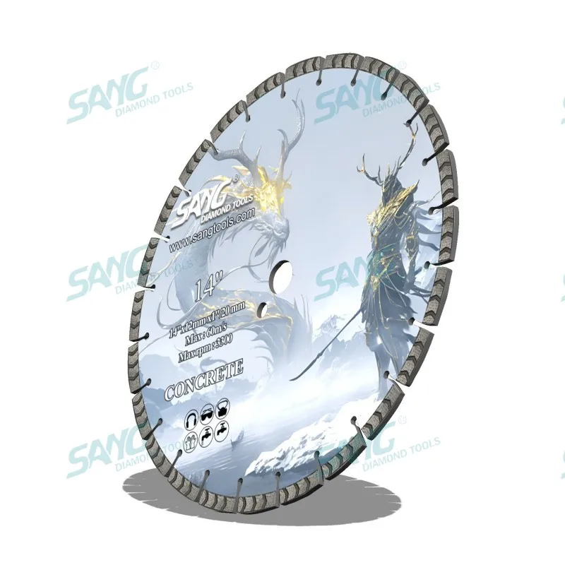 14inch 350mm Laser Welded ARIX Technology Turbo Arrayed Segmented Diamond Cutting Blade For Concrete