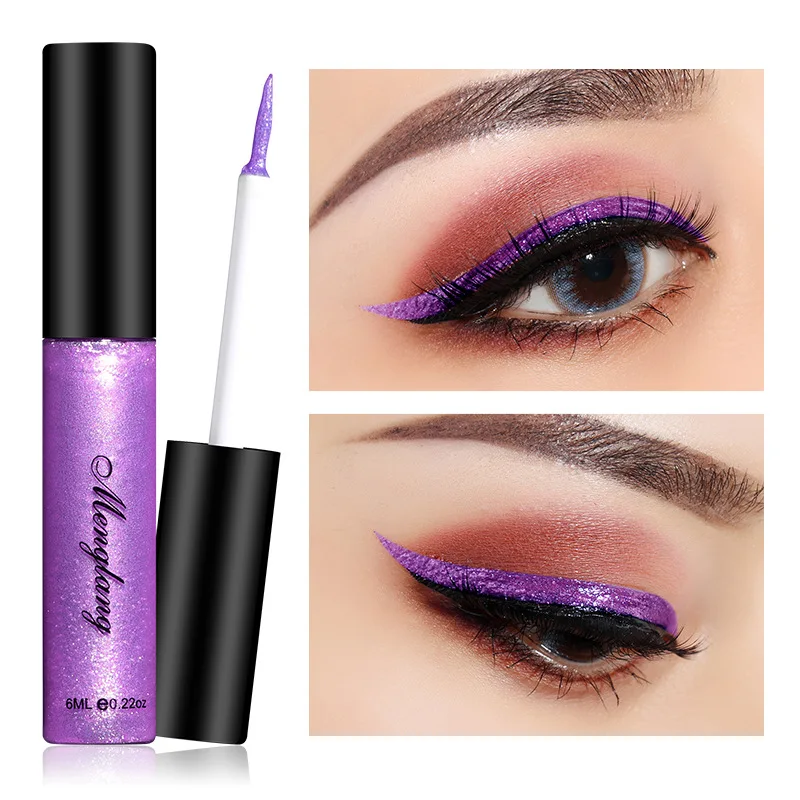 Private Label Liquid Glitter Metallic Eye Shadow Shining Liquid Eyeshadow Quick-dry Eye Liner Makeup Beauty Tools