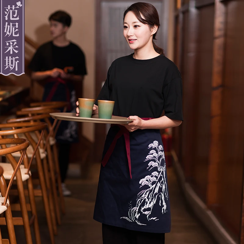 Japanese restaurant classic japanese waiter / waitress uniform sushi bar uniform design t-shirt
