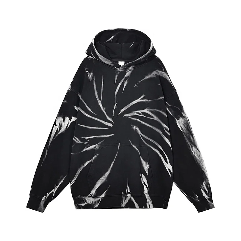Hoodie Manufacturers Custom Streetwear Spray Paint Swirl Tie Dye Hoodie Unisex