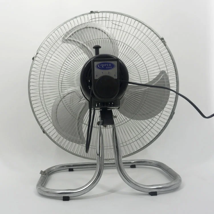 Cheap price indoor oscillating cooling iron metal blades 220v electric silver 2 in 1 18 inch industrial stand fan