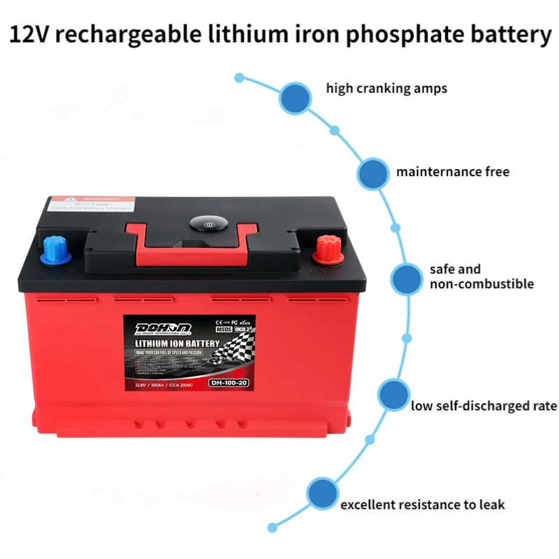 portable solar power bank station charging battery New 12V Lithium Iron Phosphate LiFePO4 Battery Built-in BMS Deep Cycle
