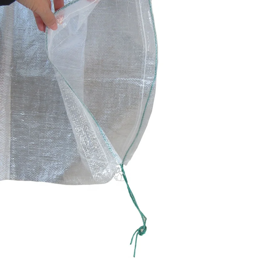 
Pp Woven Bag White & Blue Line 48cmx62cm 