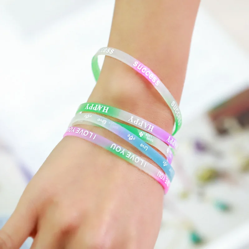 Custom Candy Rubber Silicone Slap Bracelet Silicone Wristband Bracelet as Promotional Gift