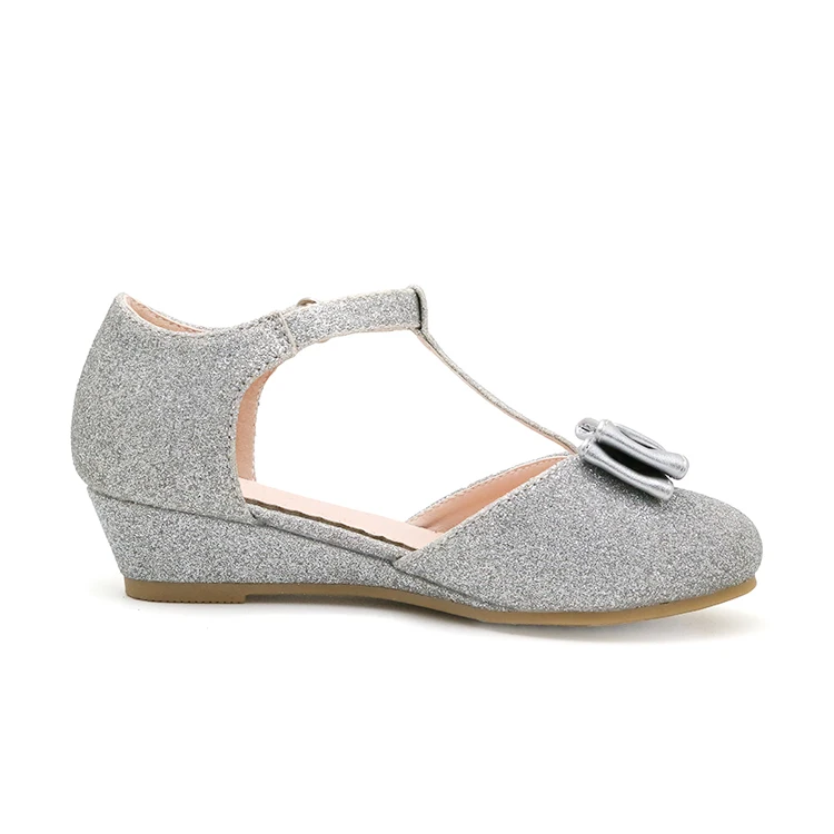 
Kids Beautiful Princess Little Girls Wedges Glitter Shoes For Party 