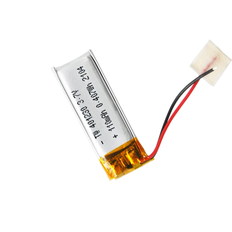 Customized 401230   lithium battery pack 3.7V  100mAh adding plates and wires for  401230 battery with high quality