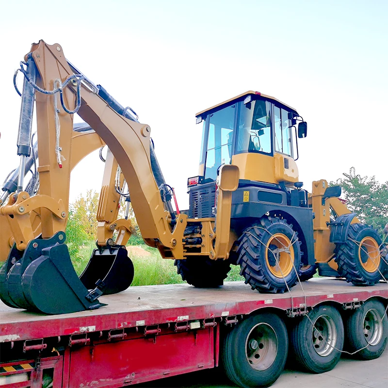 New Design Cheapest Earth-Moving Machinery Cheap New Used Small Mini Towable Backhoe Loader Excavator