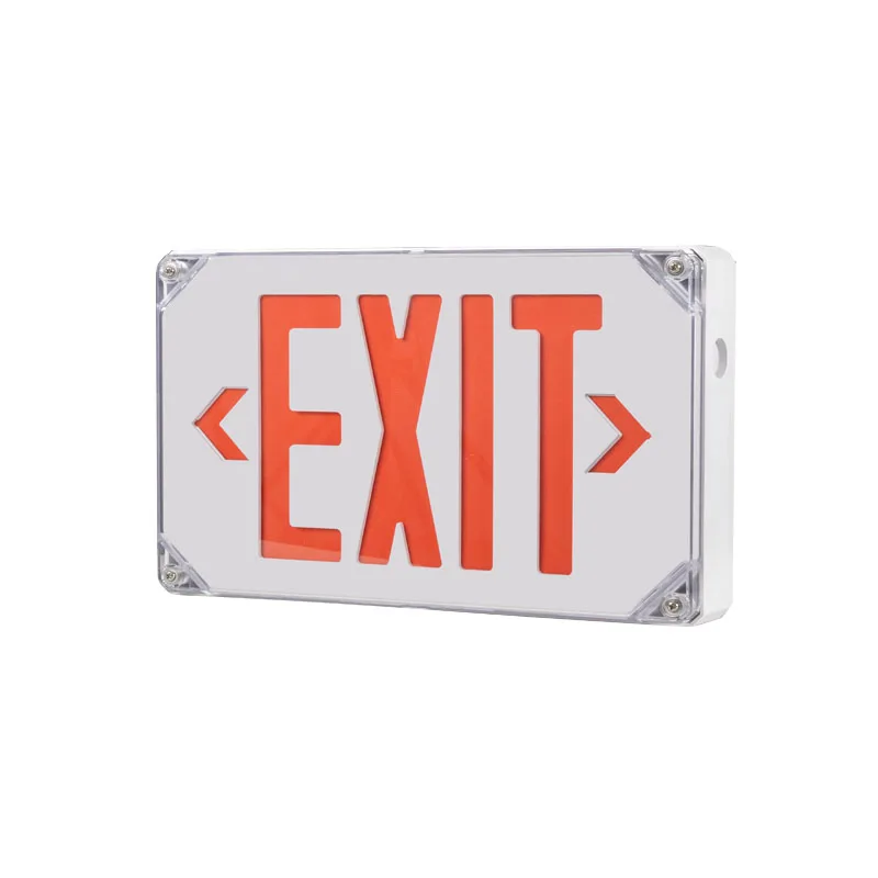 2024 Outdoor High Quality LED Emergency Exit sign IP65 Red Or Green Fire Exit For Wet Location
