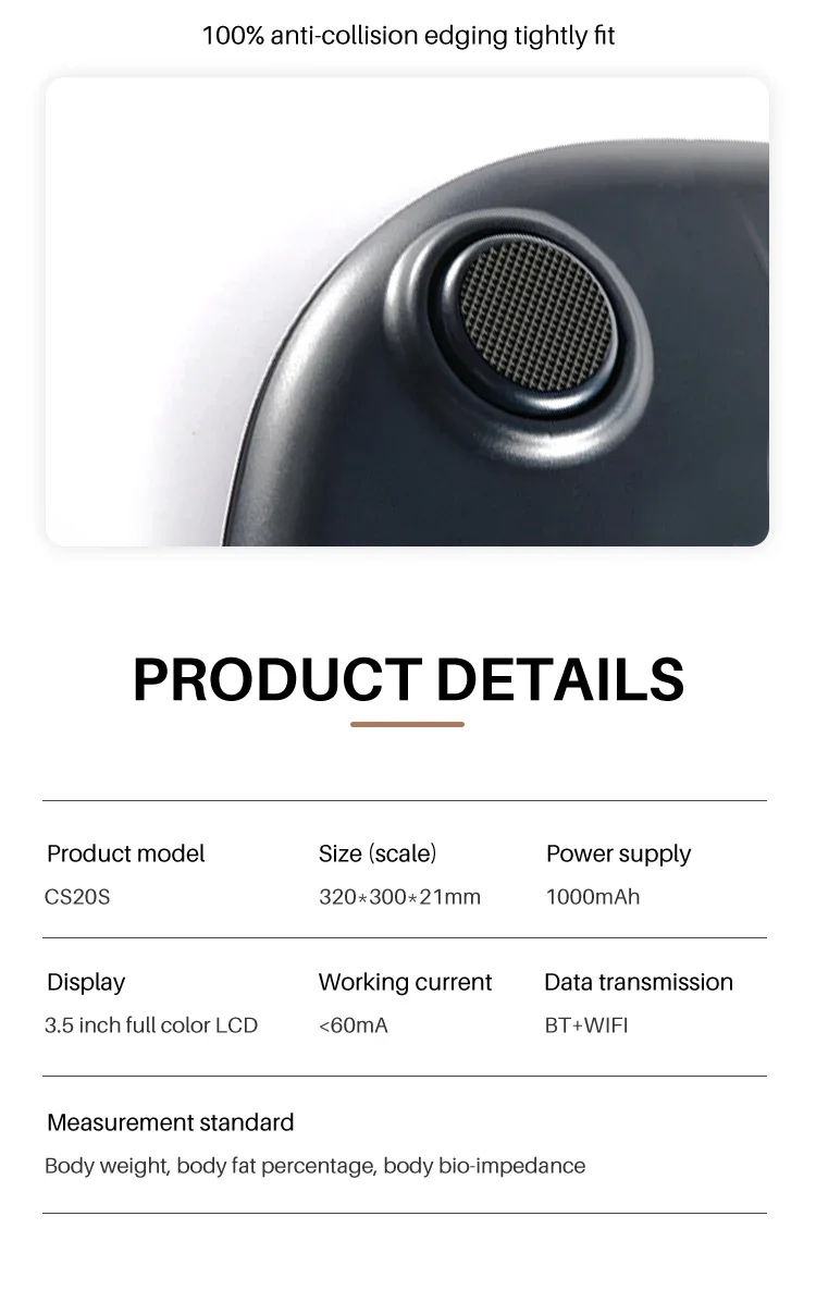 OEM Super Thin Design Ble/Wifi Tft Display Ito Glass Smart Bmi Body Scale Smart Electronic Scale With Bluetooth