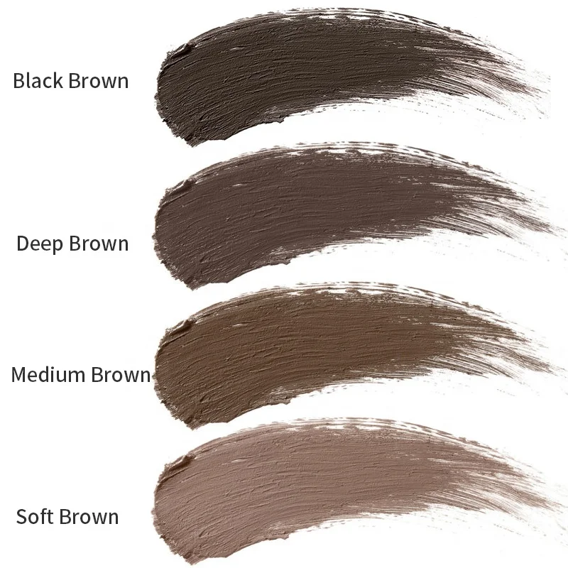 Wholesale 5 Colors Eyebrow Brow Filler Pomade with Brow Slanted Brush Head Private Label Long Lasting Waterproof Eyebrow Pomade