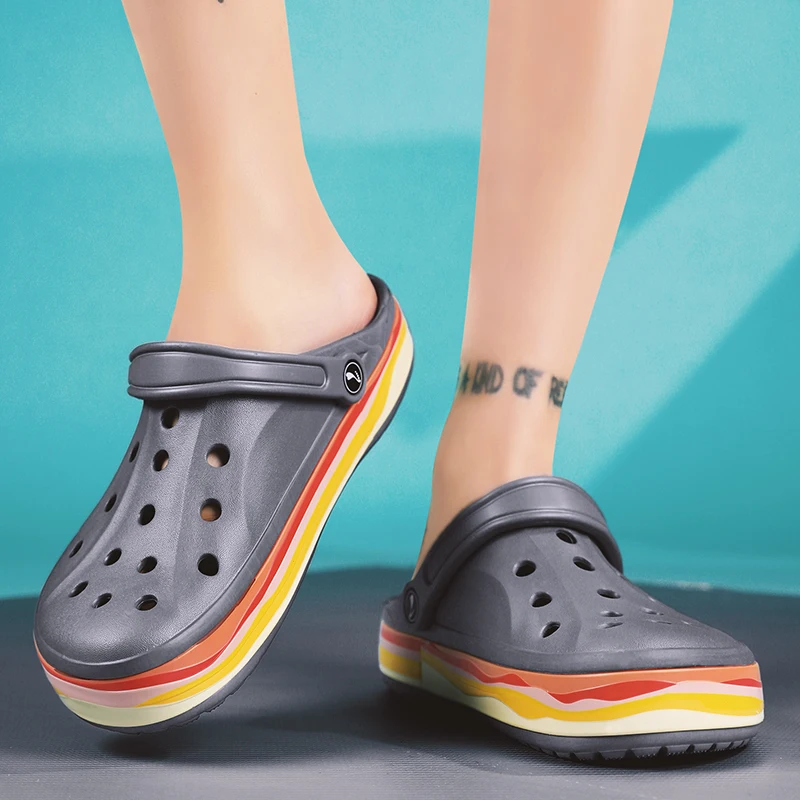 Лидер продаж, модные летние пляжные мужские сабо