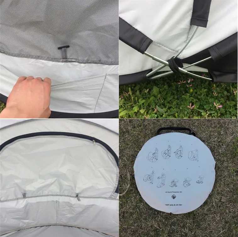 Hot Sale Manufactory Fashionable  automatic open Outdoor Pop-Up UV30 beach Tent